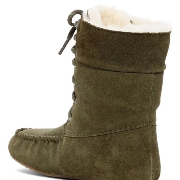 Emu Winter Brooklyn Boots Suede Sheepskin Lining - Picture 5 of 8